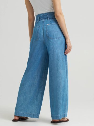Women's High Rise Pleated Linen Trouser Pant
