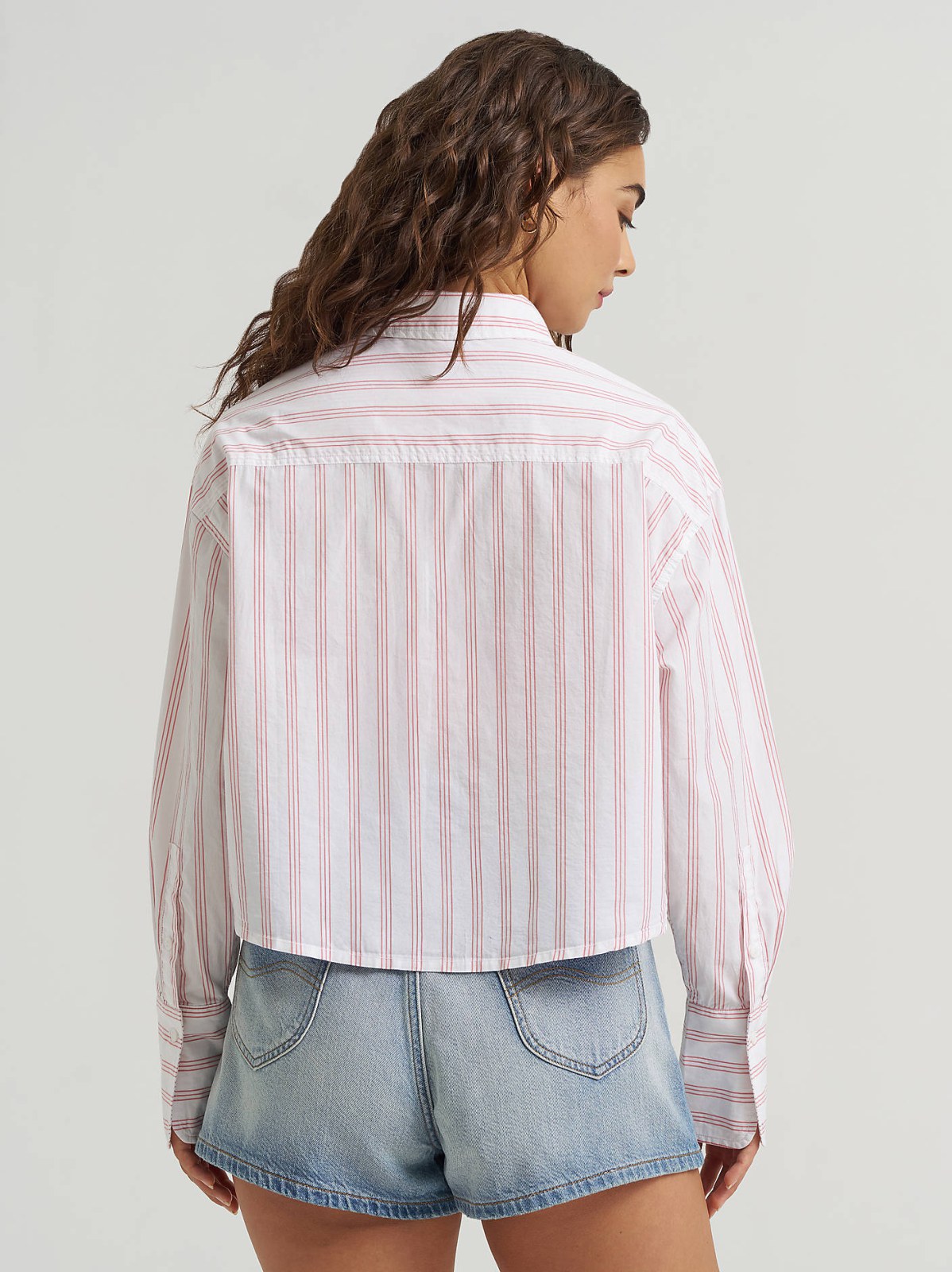 Women's Wide Cuff Stripe Button Down Shirt - view 4