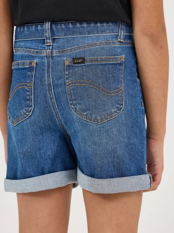 Girl's Belted Pleated Denim Short