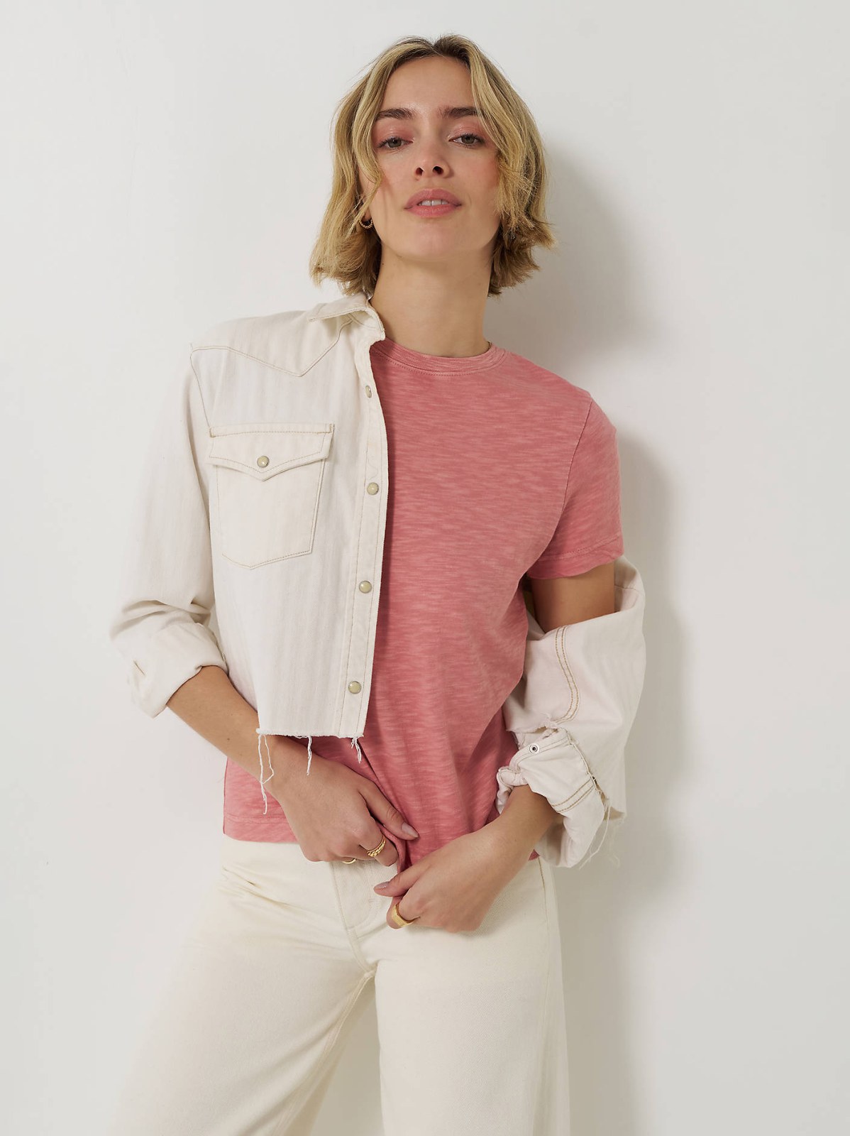 Women's Solid Crew Neck Tee - view 3