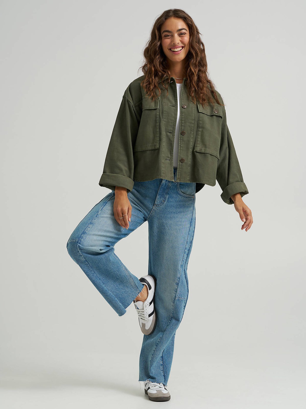 Women's Oversized Double Pocket Utility Overshirt - view 3