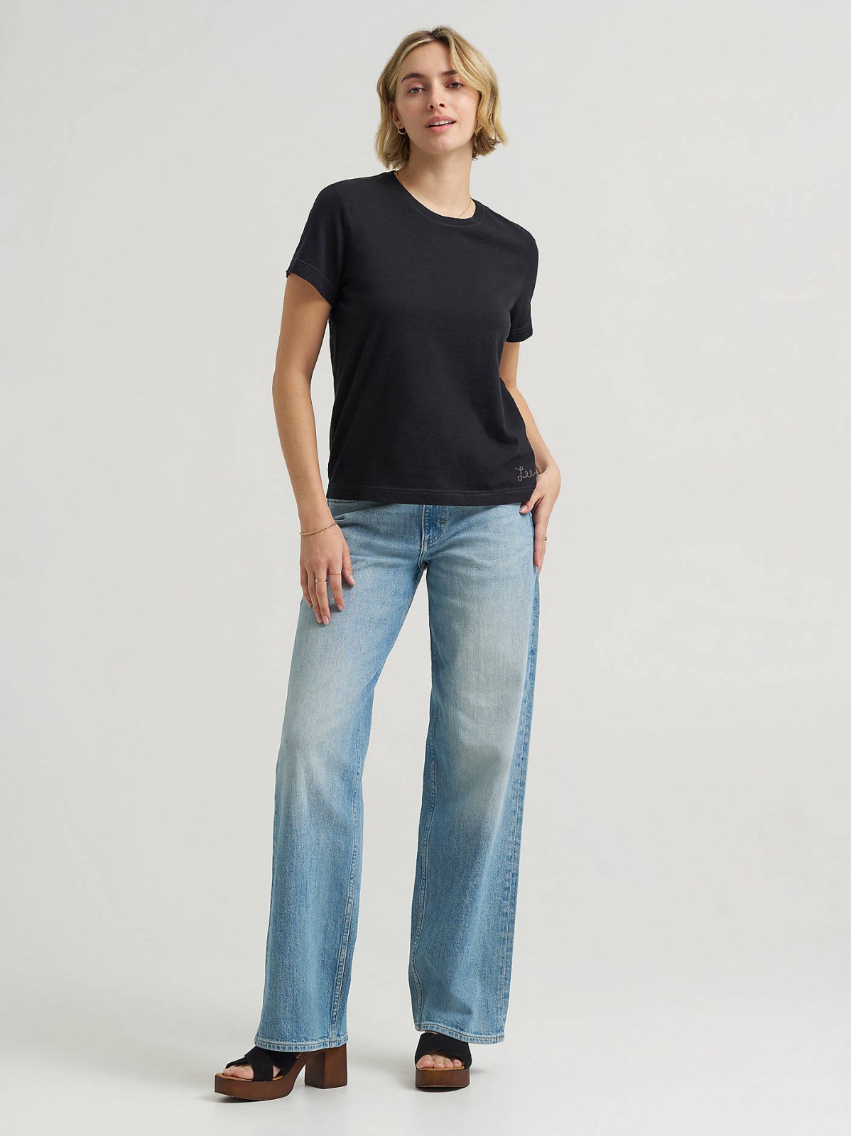 Women's Solid Crew Neck Tee - view 4