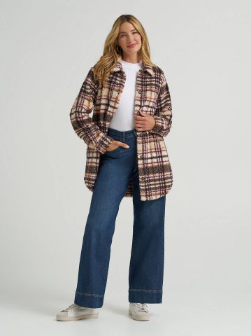 Women's Plaid Sherpa Shacket
