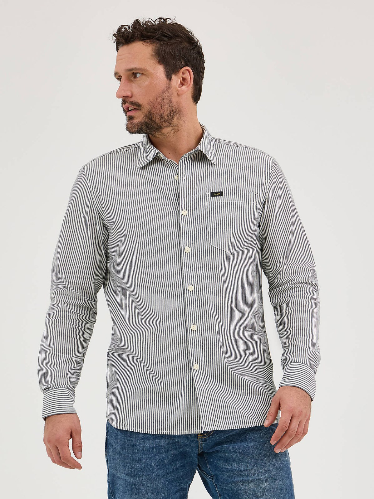 Men's Extreme Motion All Purpose Stripe Button Down Shirt