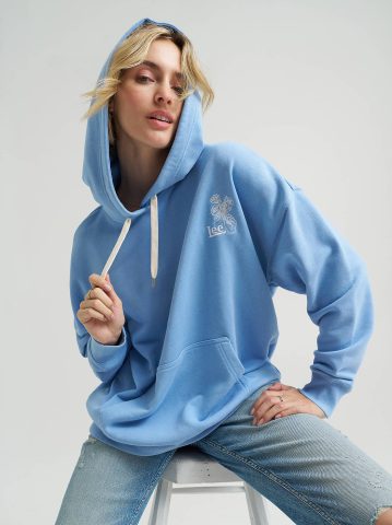 Women's Poppy Flowers Logo Hoodie — alternate view