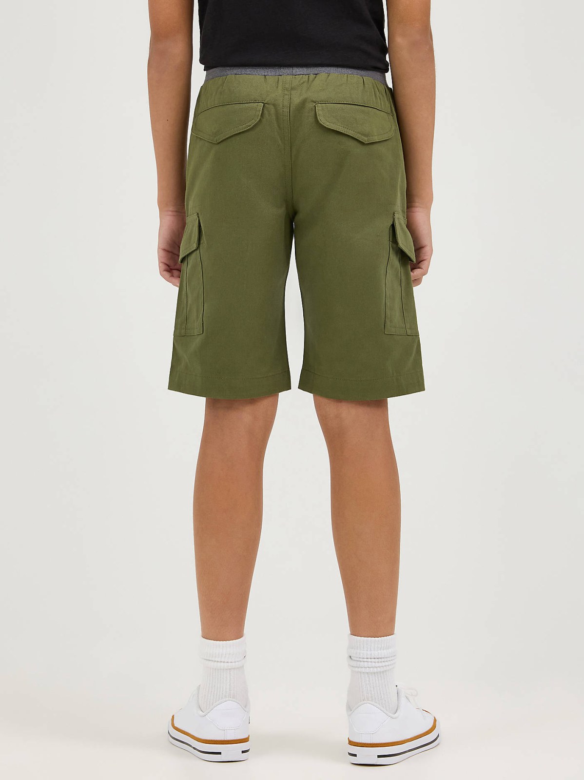 Boy's Rib Stretch Pull On Cargo Short - view 3