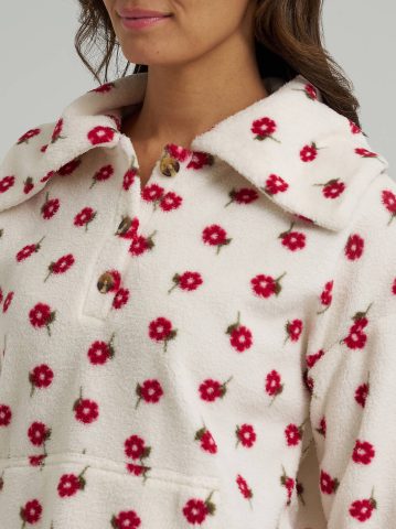 Women's Printed Sherpa Pullover