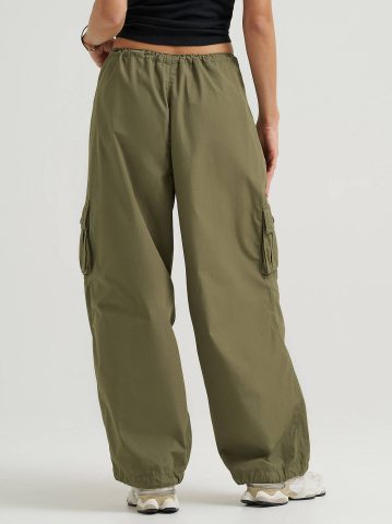 Women's Low Rise Drawstring Parachute Pant