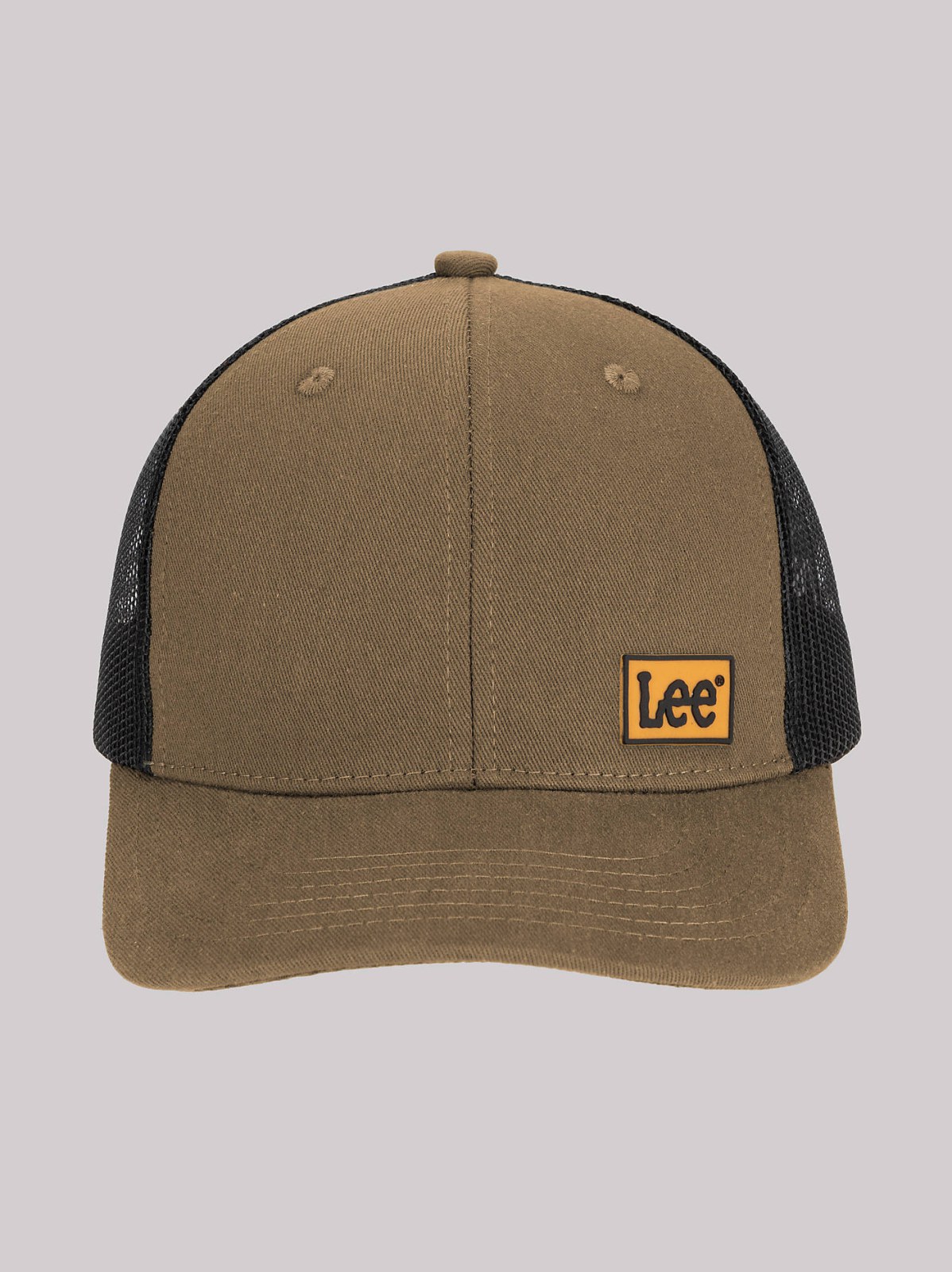 Men's Rubber Logo Patch Mesh Hat