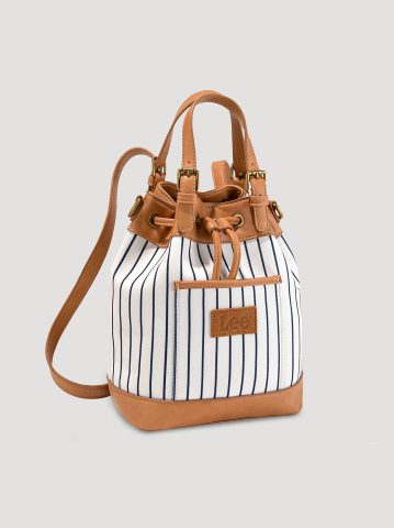 Women's Striped Bucket Backpack