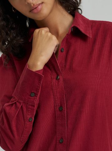 Women's Classic Button Down Corduroy Shirt