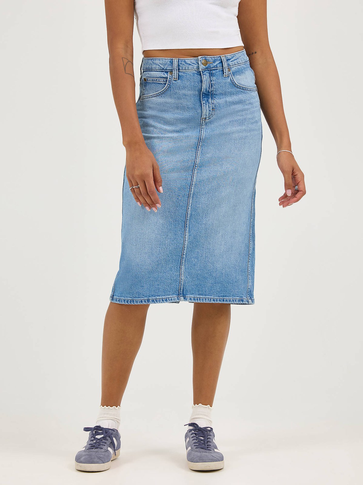 Women's Legendary Back Slit Denim Skirt - view 2