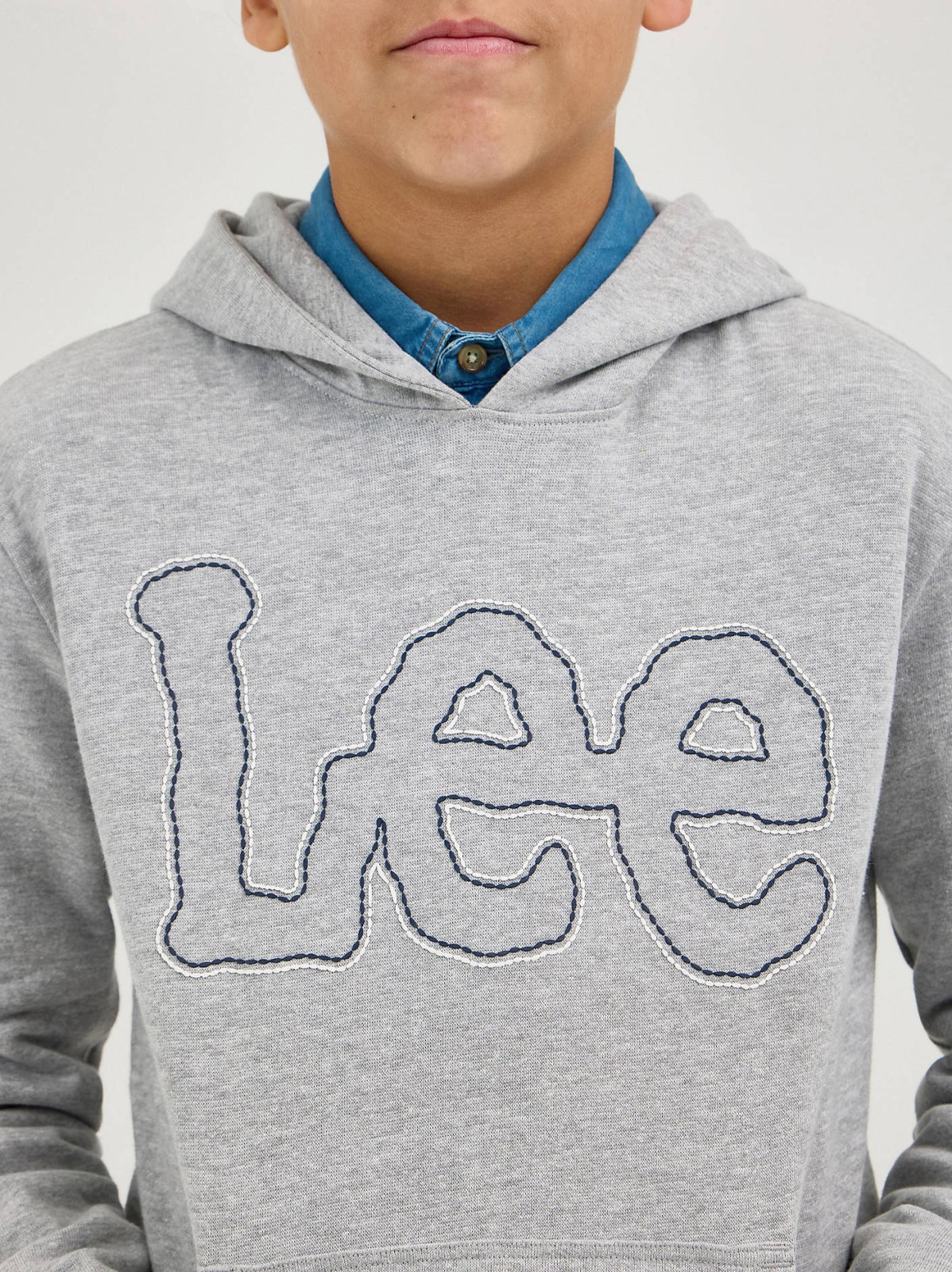 Boy's Popover Fleece Logo Hoodie - view 3
