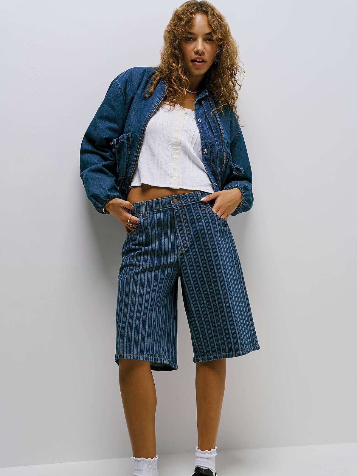 Women's Long Denim Short