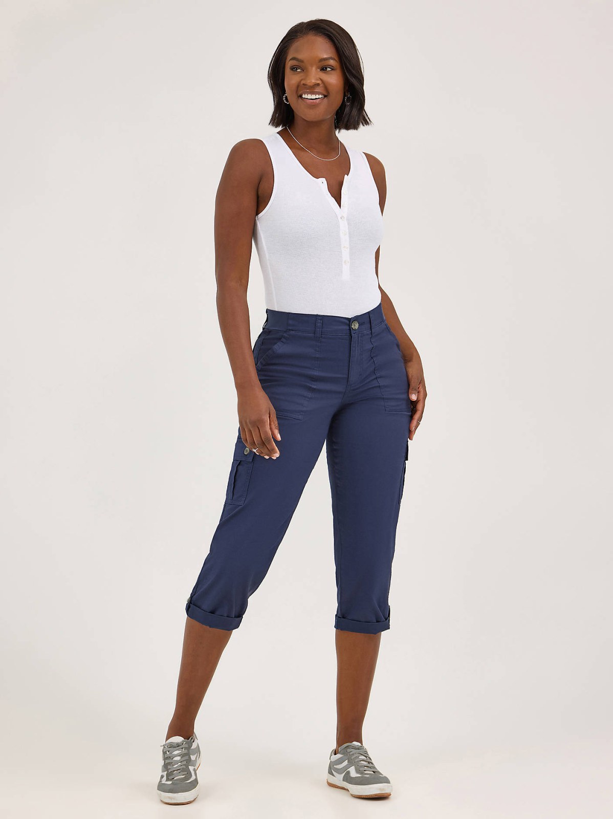Women's Ultra Lux Comfort with Flex-to-Go Relaxed Fit Cargo Capri