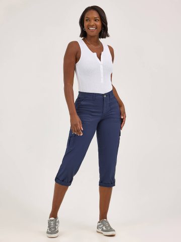 Women's Ultra Lux Comfort with Flex-to-Go Relaxed Fit Cargo Capri