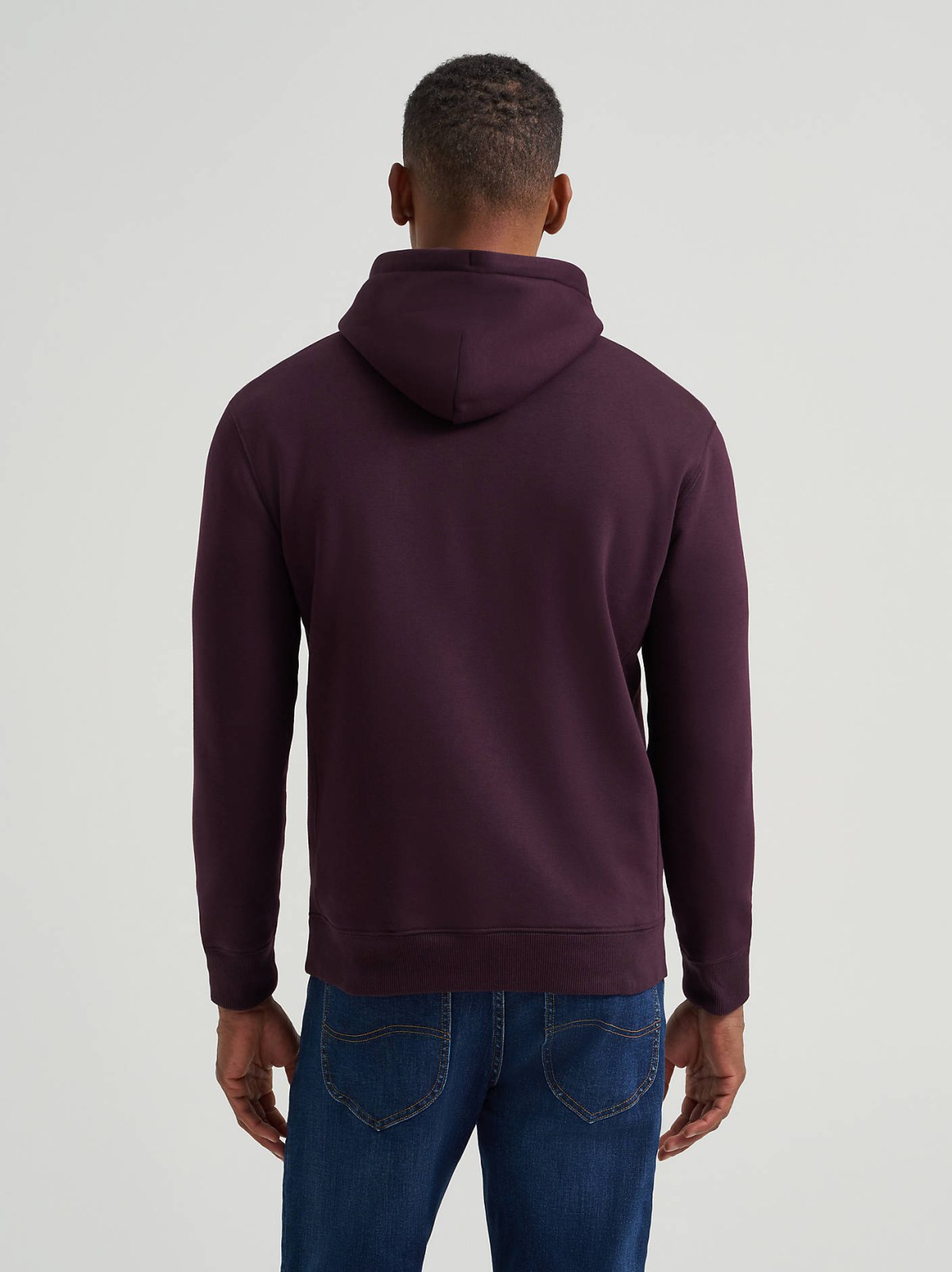 Men's Logo Patch Solid Hoodie - view 2