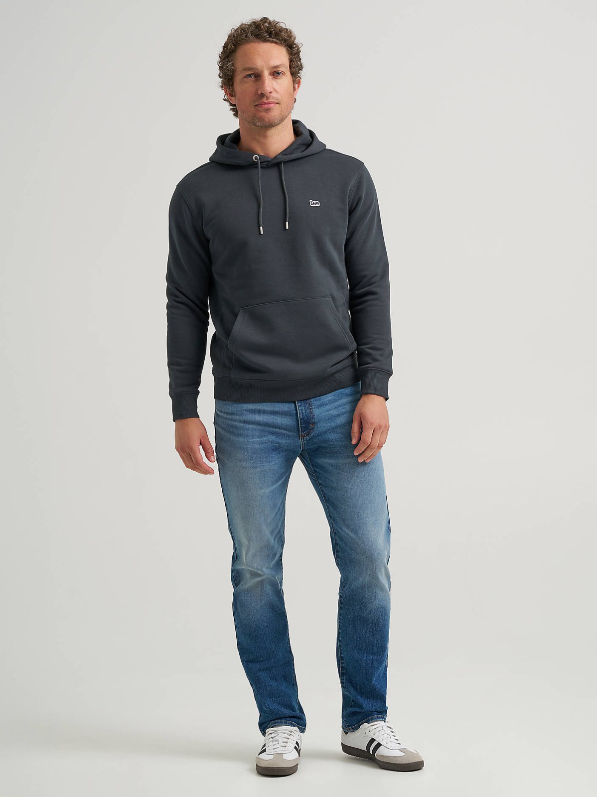 Men's Logo Patch Solid Hoodie - view 5