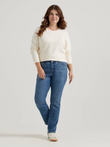 Women's Ultra Lux Comfort with Flex Motion Straight Jean (Plus)