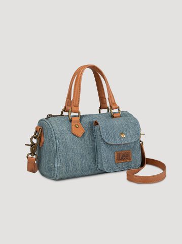 Women's Denim Barrel Bag