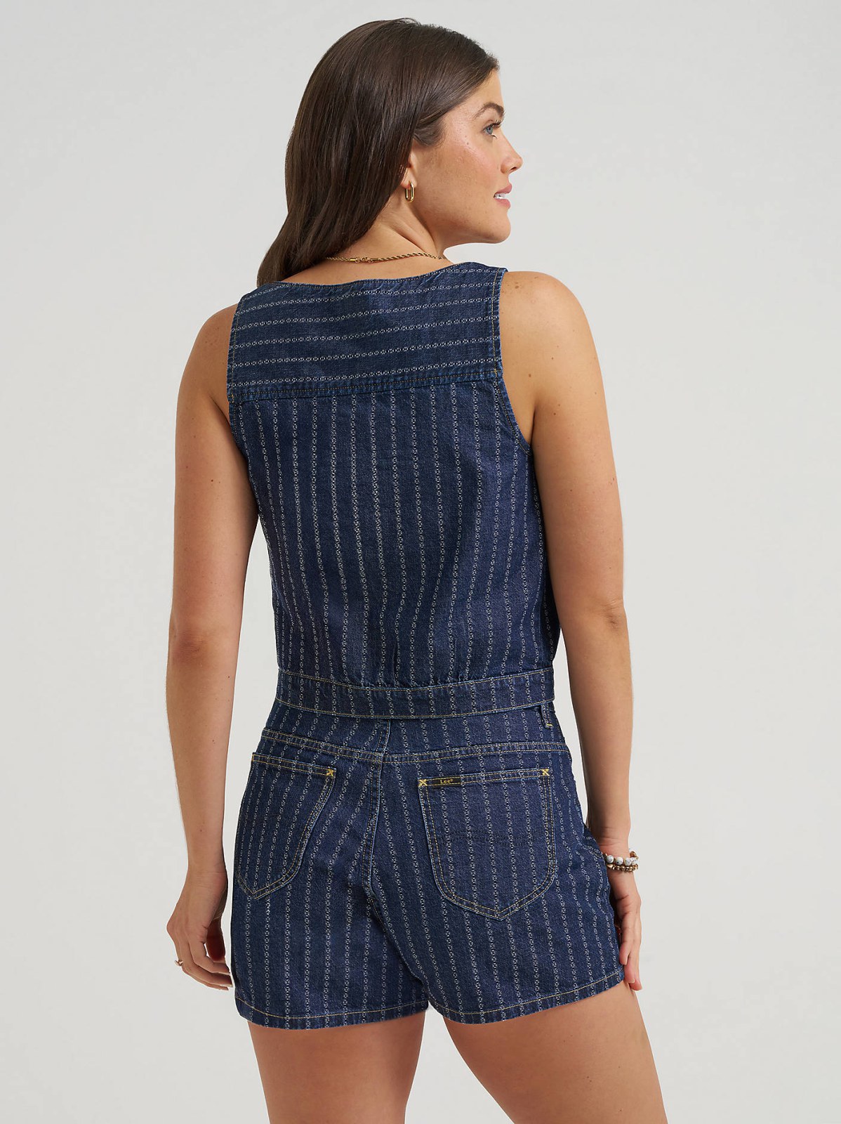 Women's V-Neck Stripe Tank Top - view 3