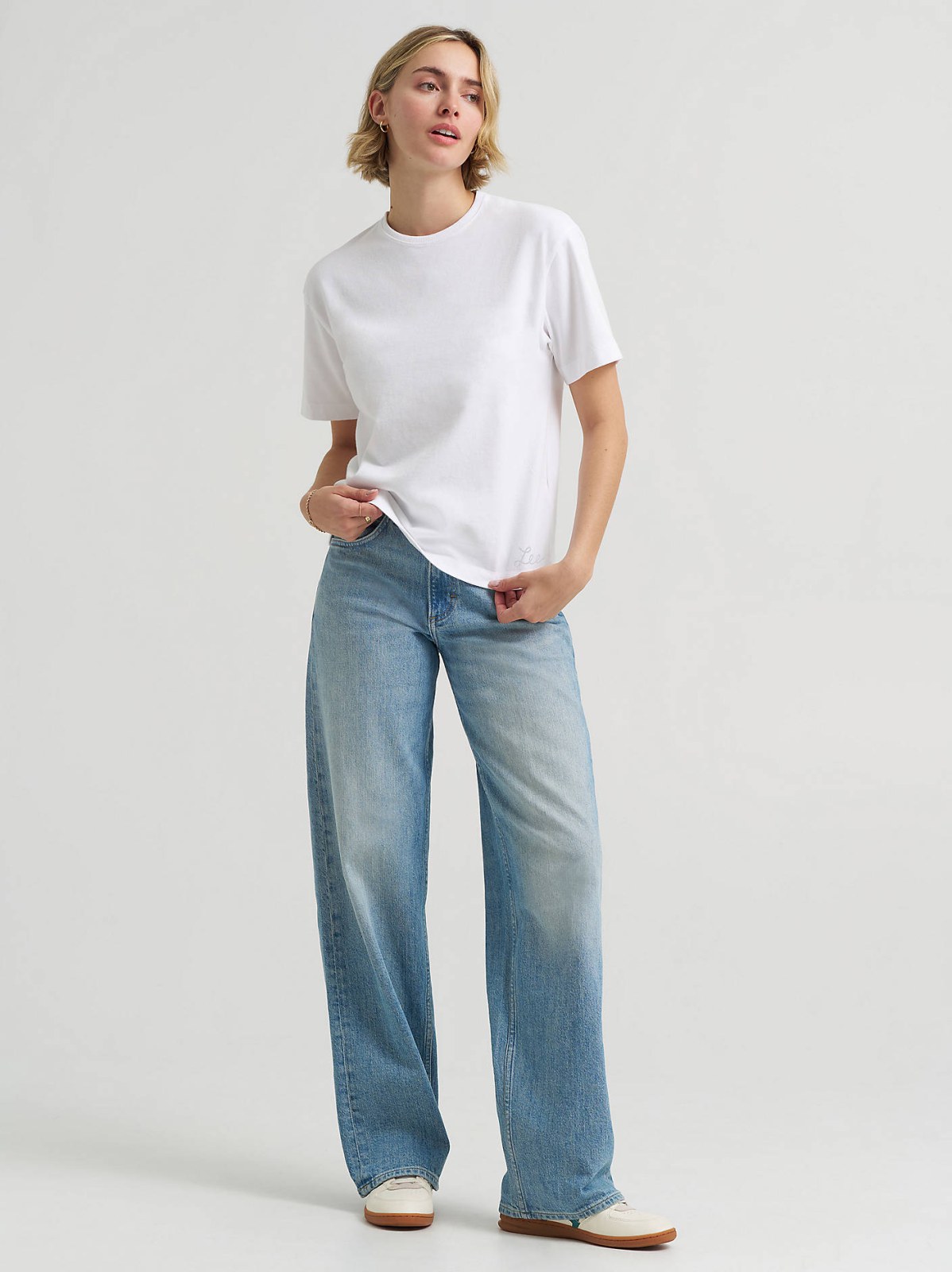 Women's Solid Crew Neck Tee - view 3