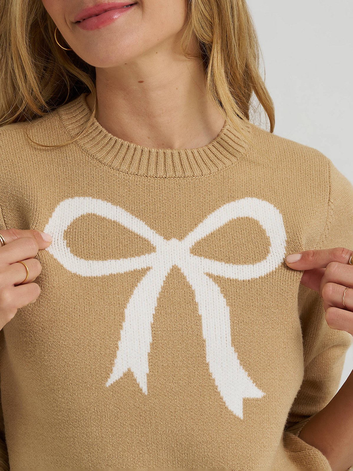 Women's Bow Print Sweater - view 3