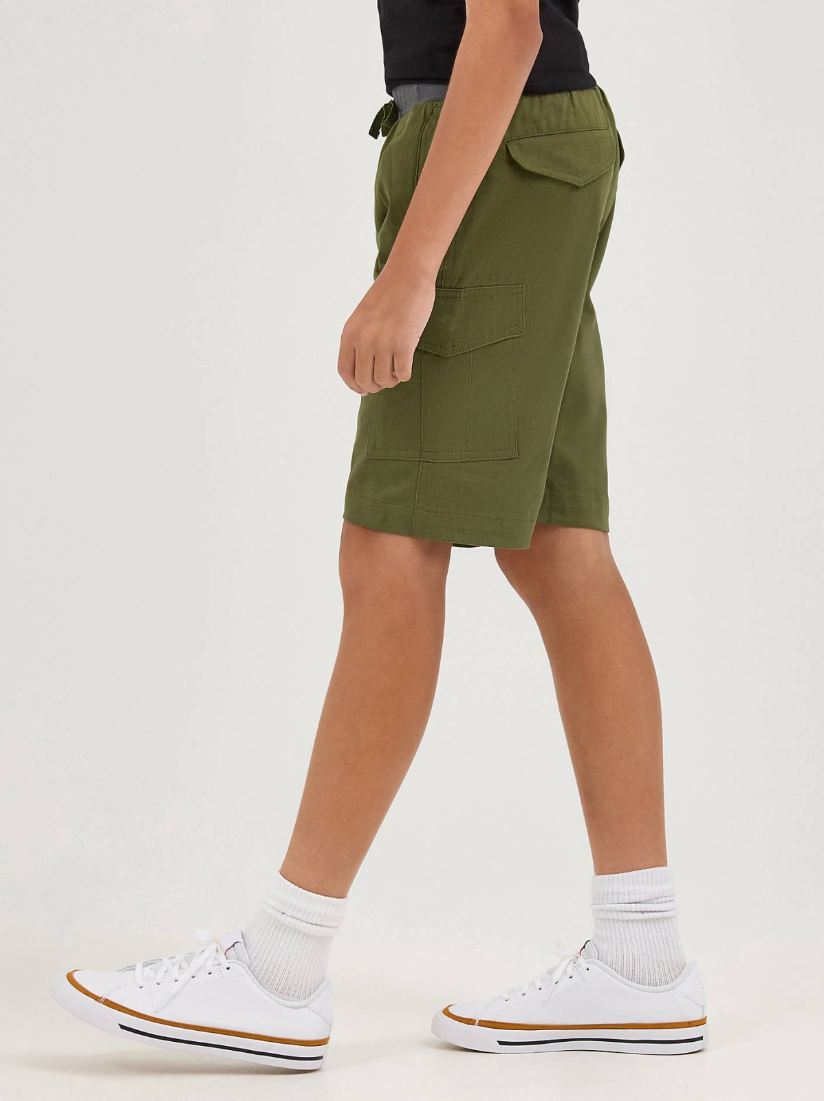Boy's Rib Stretch Pull On Cargo Short - view 4