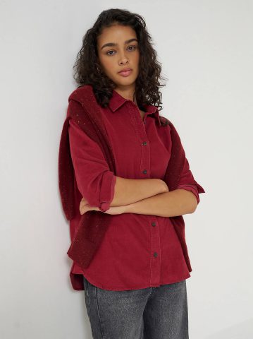 Women's Classic Button Down Corduroy Shirt Women's Classic Button Down Corduroy Shirt
