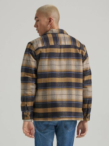 Men's Sherpa Lined Flannel Overshirt — alternate view