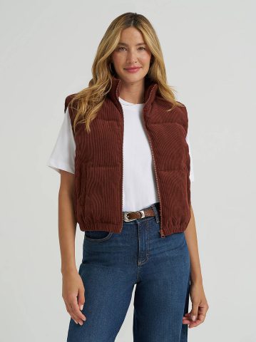 Women's Corduroy Puffer Vest Women's Corduroy Puffer Vest