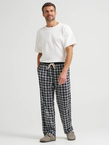 Men's Plaid Lounge Pant with Contrast Waistband Men's Plaid Lounge Pant with Contrast Waistband