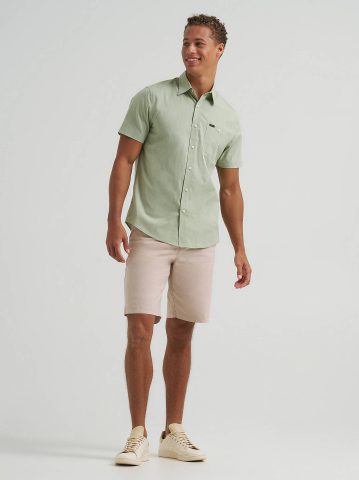 Men's One Pocket Slub Chambray Button Down Shirt