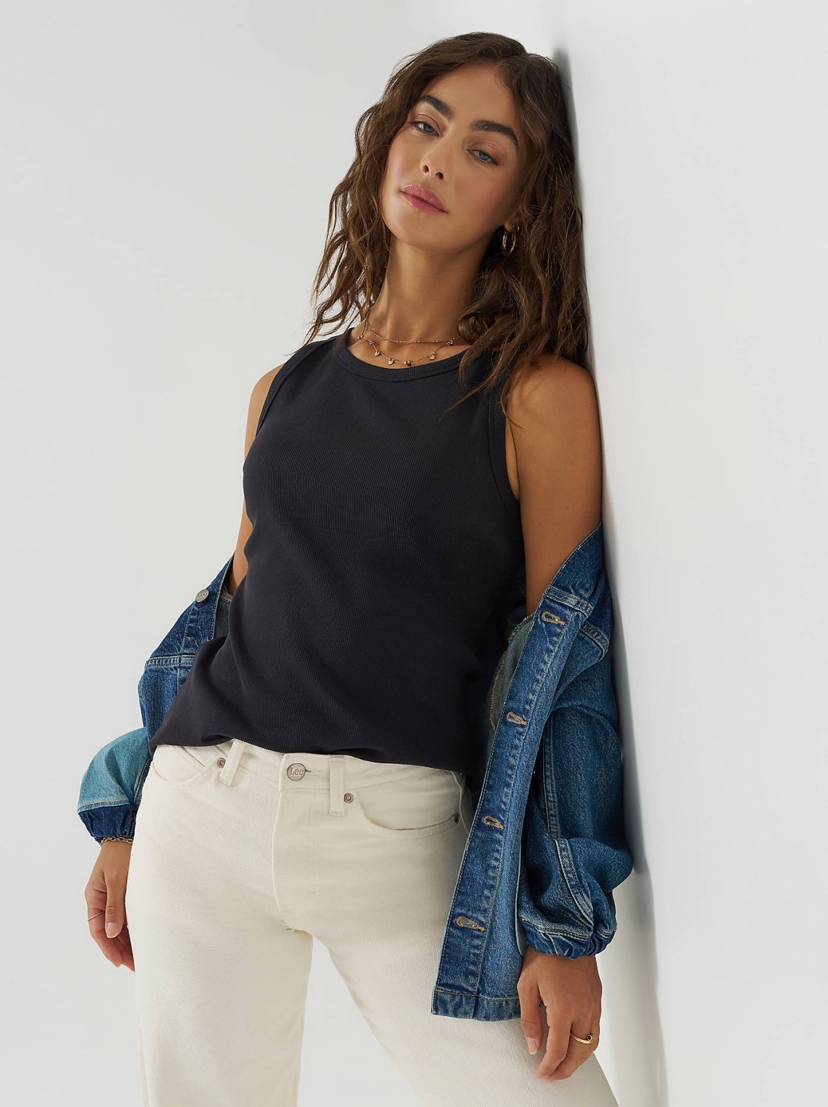 Women's Solid Ribbed Tank Top - view 2