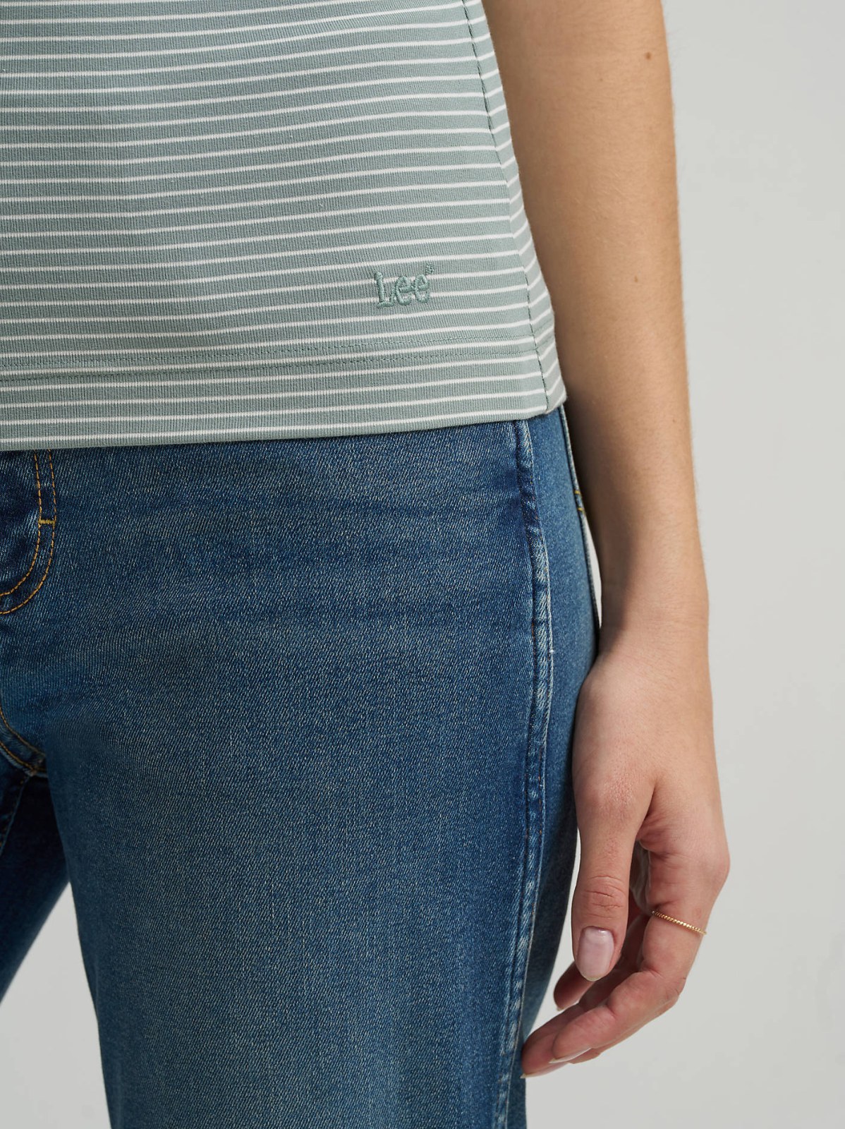 Women's Cap Sleeve Stripe Tee - view 5