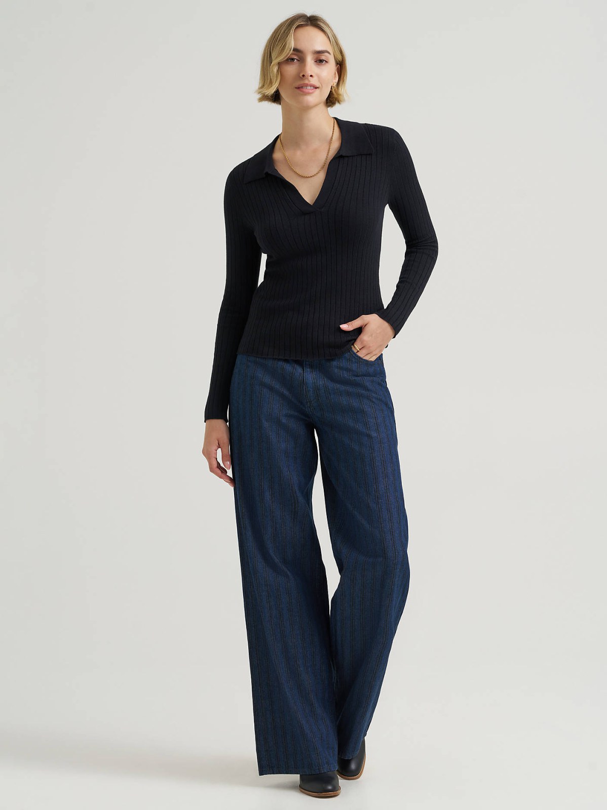 Women's Plaited Polo Sweater - view 5