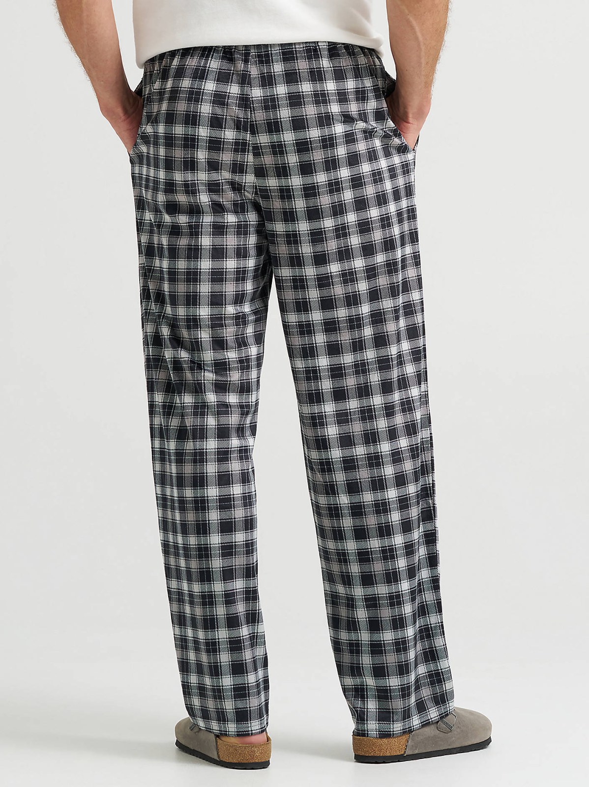 Men's Plaid Lounge Pant with Contrast Waistband - view 3