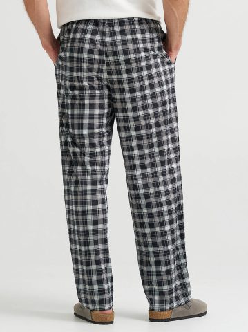 Men's Plaid Lounge Pant with Contrast Waistband