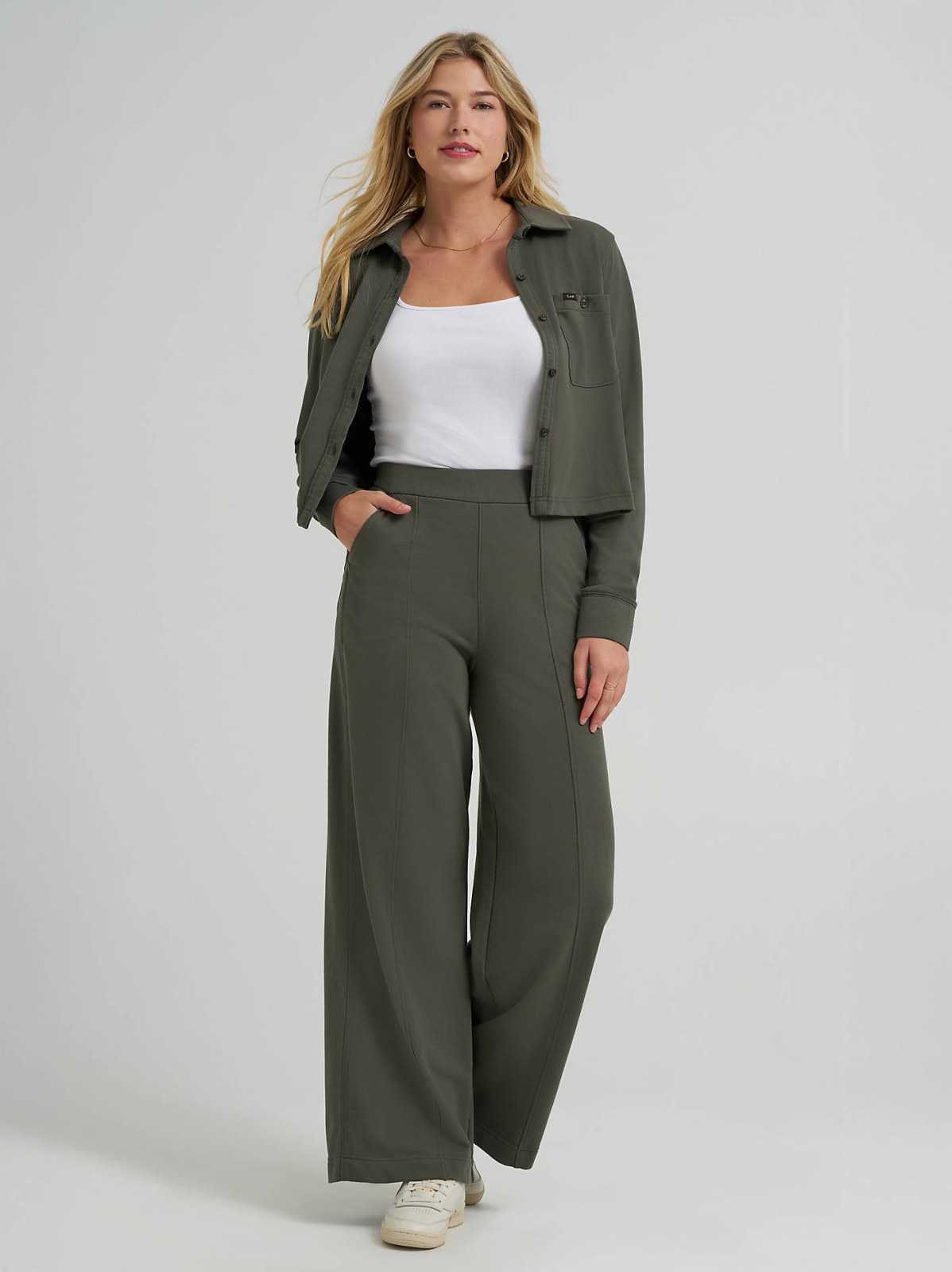 Women's All Purpose Solid Knit Button Down Shirt - view 5
