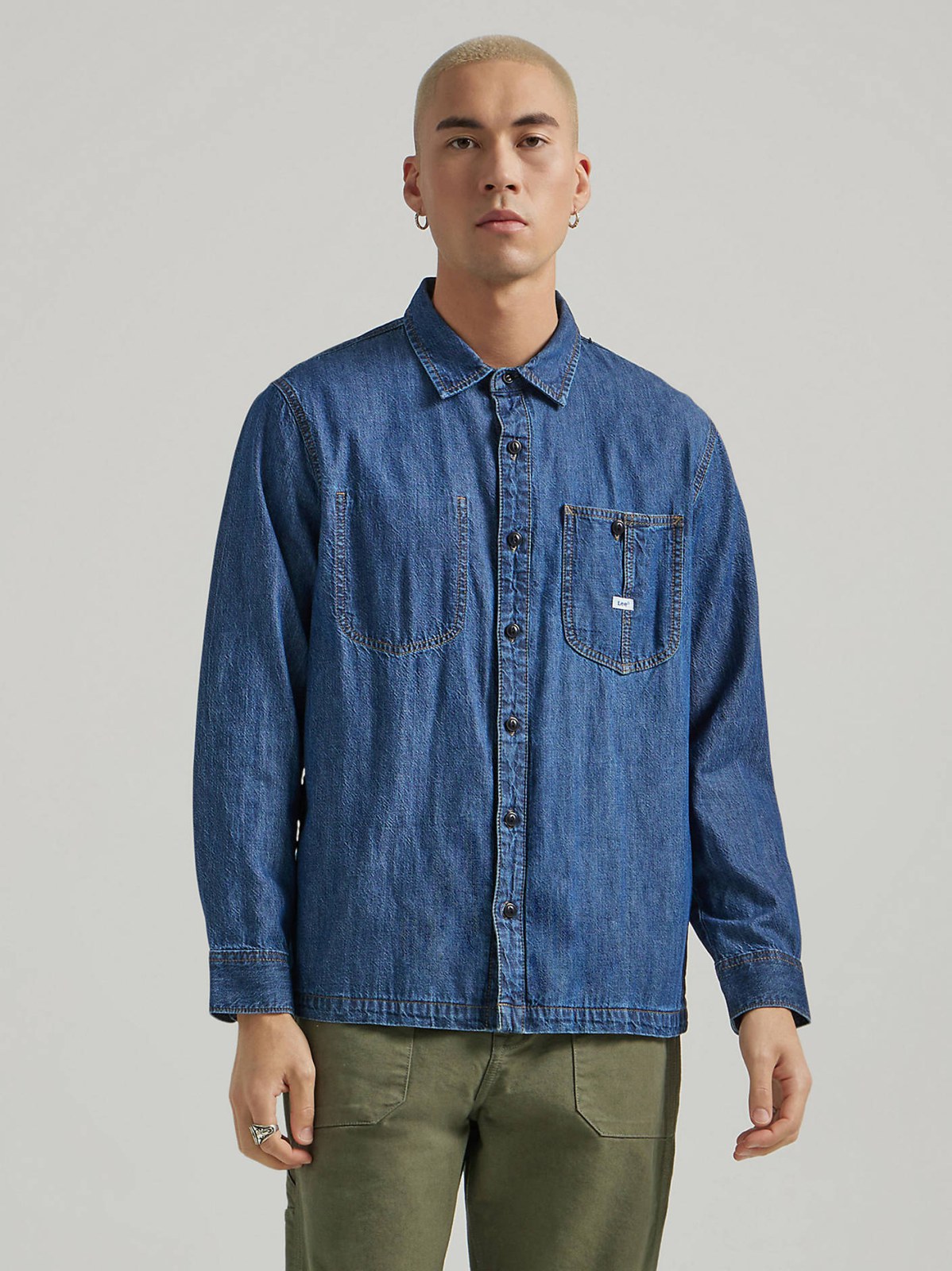 Men's Very Loose Fit Denim Overshirt