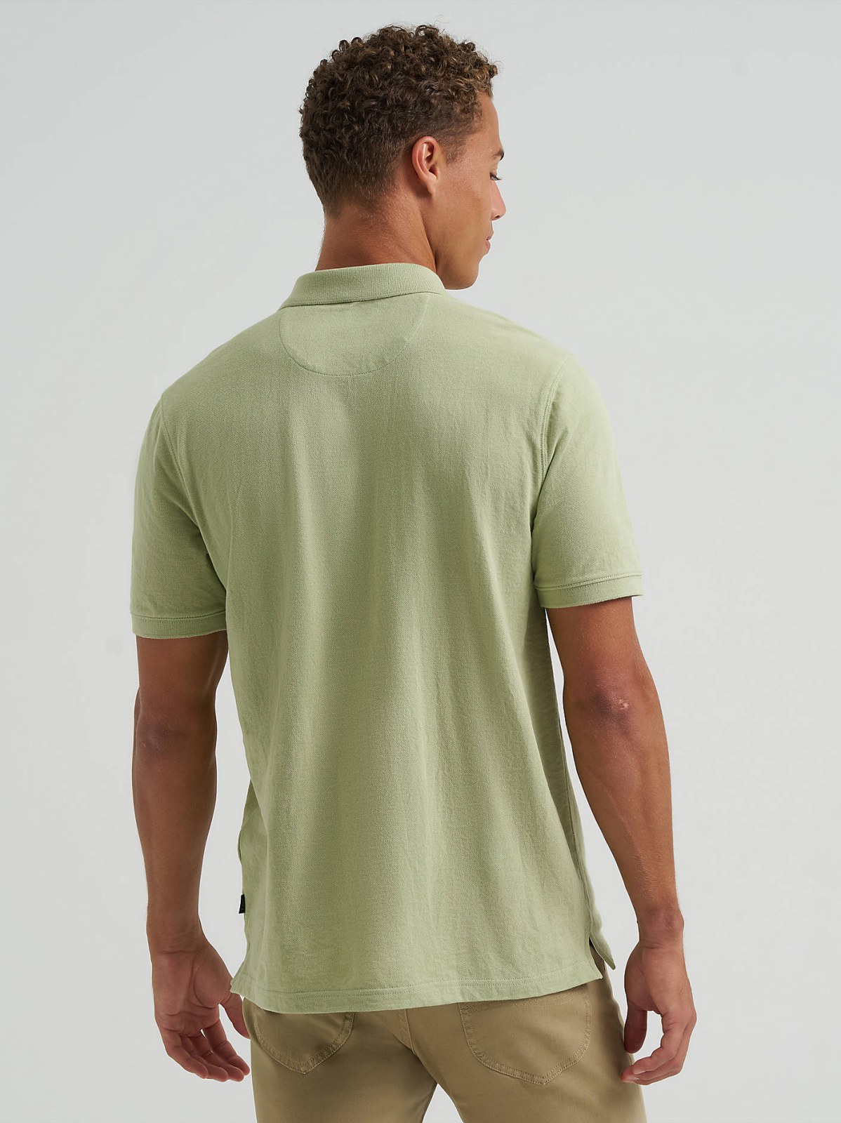 Men's Solid Mini Pique Polo Shirt - view 2