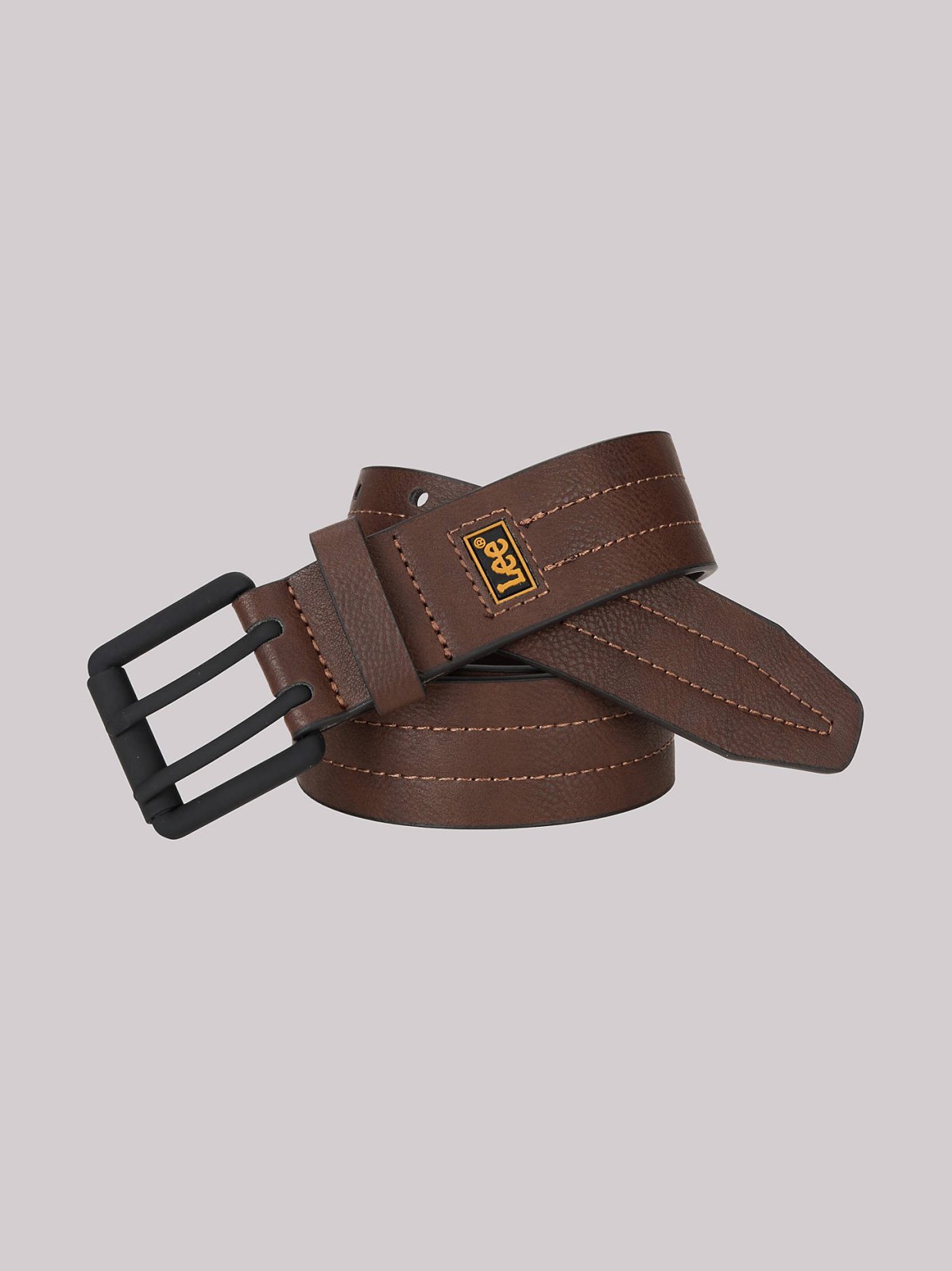 Men's Double Prong Square Buckle Belt