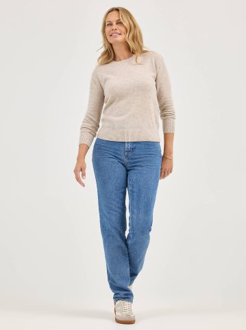 Women’s 100% Cotton Relaxed Fit Straight Leg Jean