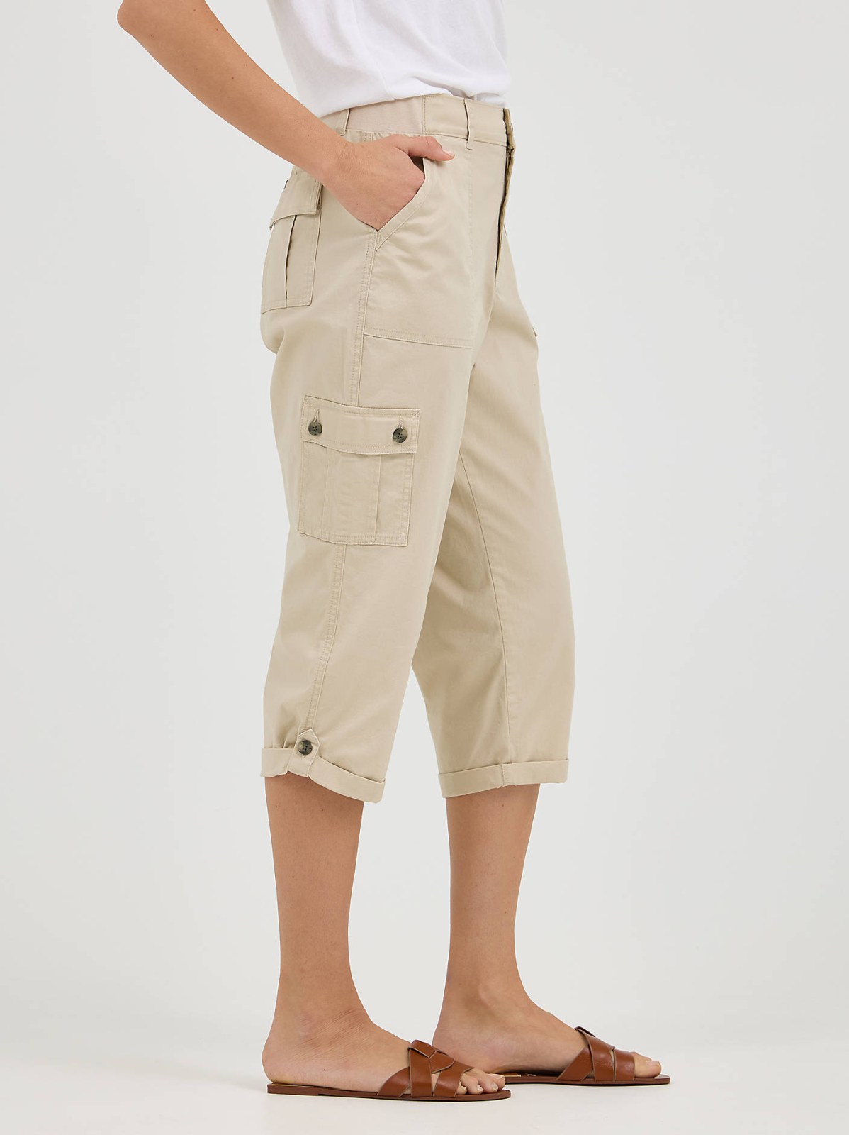 Women's Ultra Lux Comfort with Flex-to-Go Relaxed Fit Cargo Capri - view 4