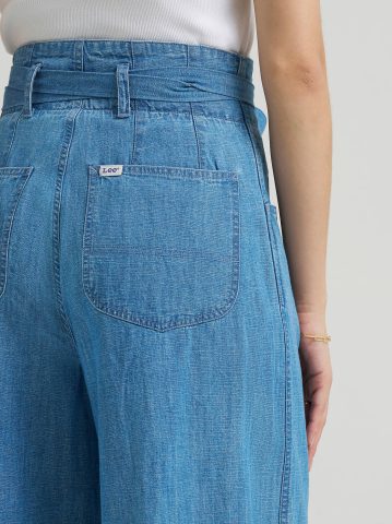 Women's High Rise Pleated Linen Trouser Pant