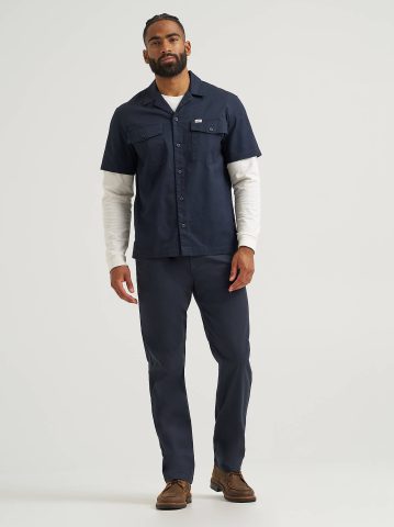 Men's Short Sleeve Relaxed Fit Button Down Workshirt