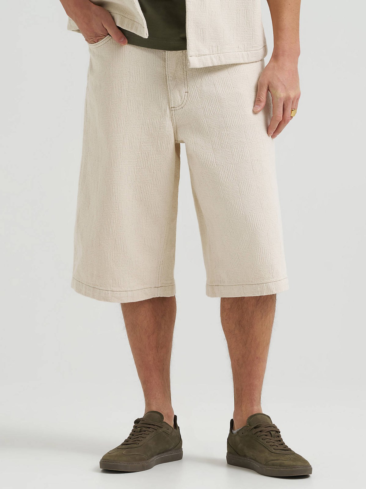 Men's Loose Jacquard Drawstring Jort - view 3