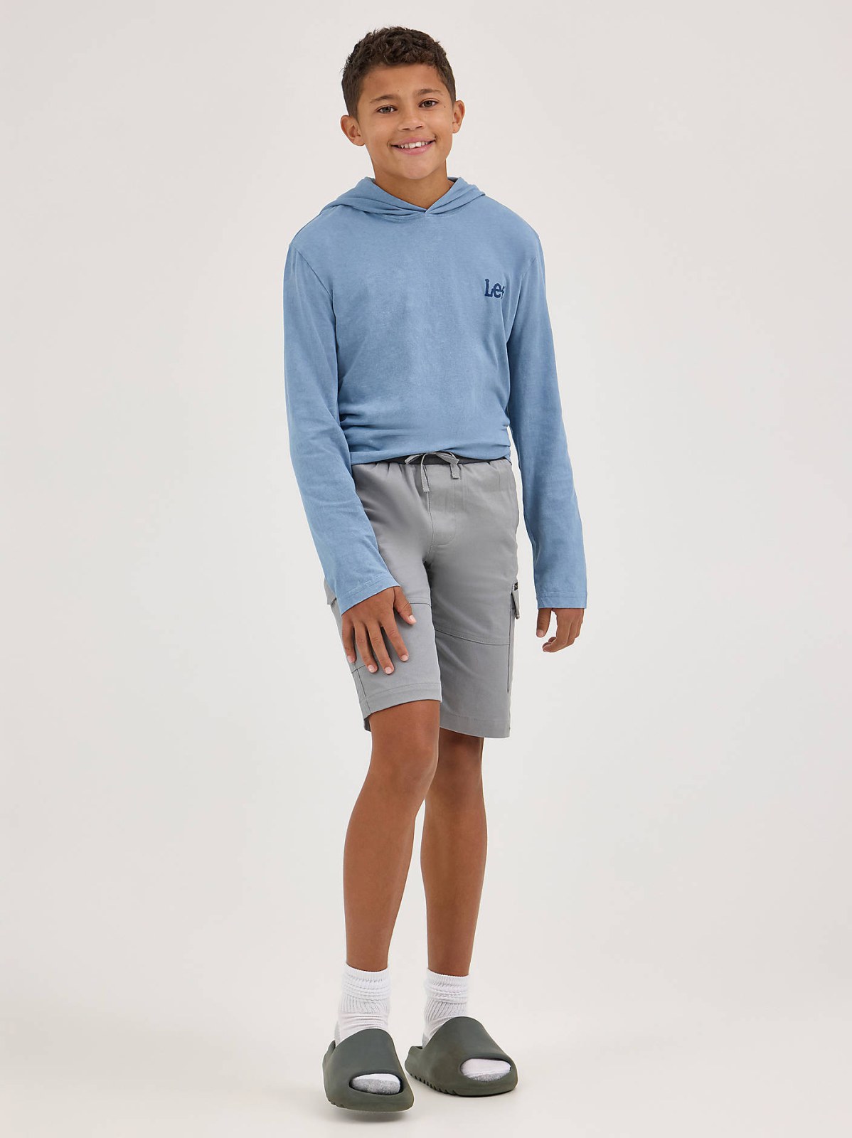 Boy's Rib Stretch Pull On Cargo Short