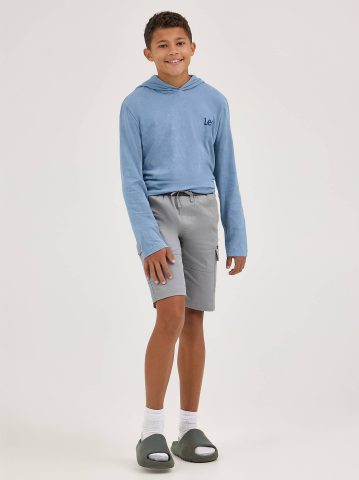 Boy's Rib Stretch Pull On Cargo Short Boy's Rib Stretch Pull On Cargo Short
