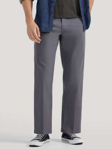 Men's Extreme Motion Flat Front Khaki Pant